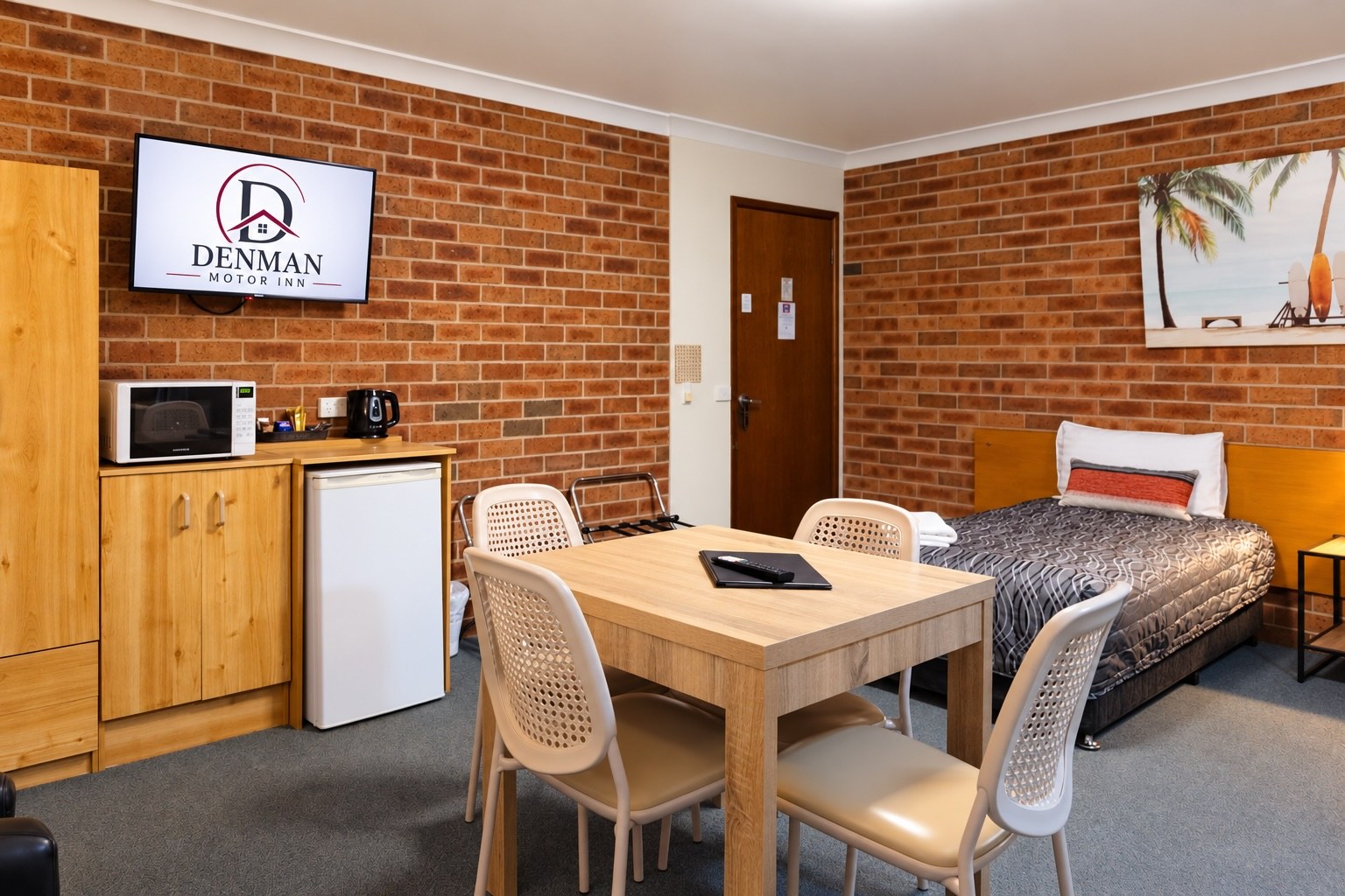 Family Room dining table, Smart TV and refreshment facilities